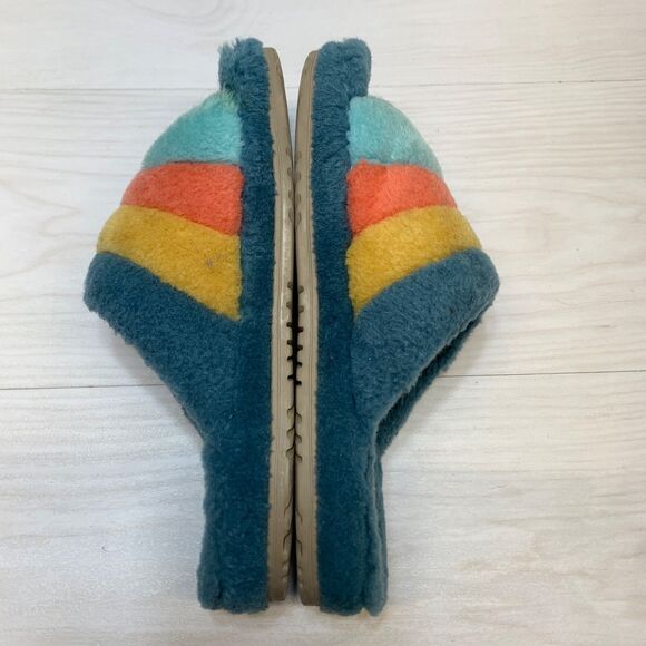 UGG Marina Wool Blend Fluff You Orange Yellow Blue Plush Slip-on Slippers Men\'s main image 6